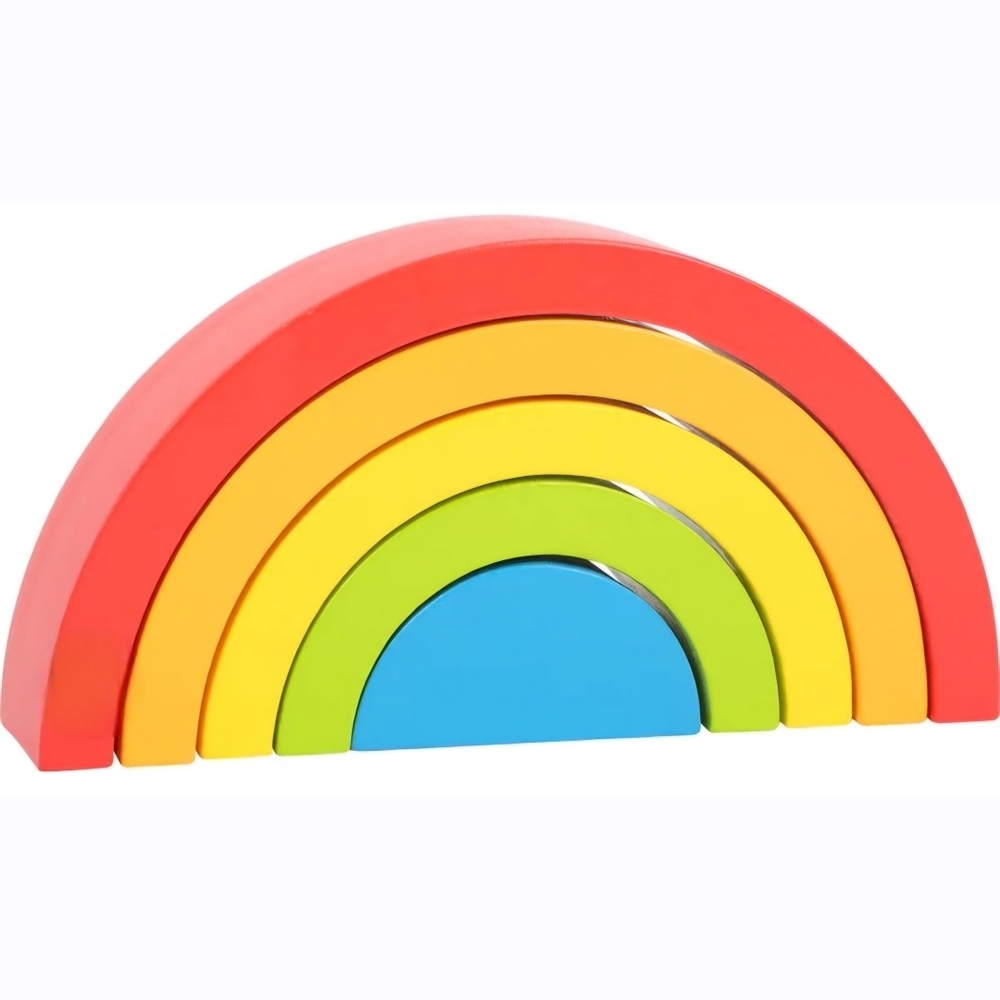 Legler Wooden Rainbow Stacker Building Blocks Montessori Toy